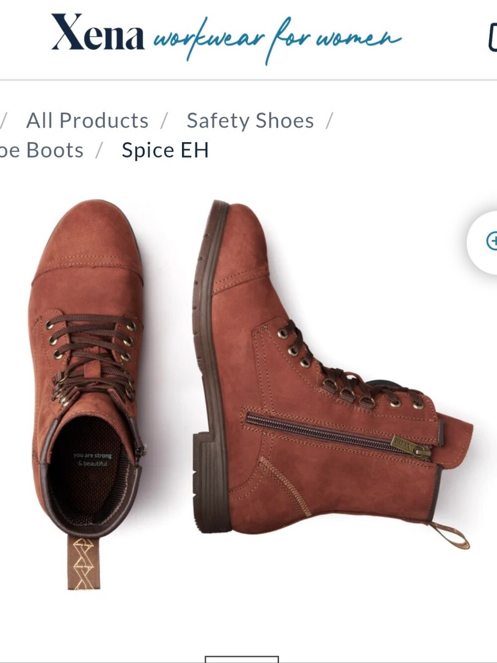 Xena Women’s Brown Lace-Up Steel Toe Leather Boots